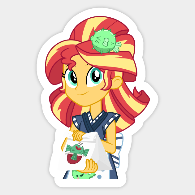 Sunset Shimmer Sushi Sticker by CloudyGlow